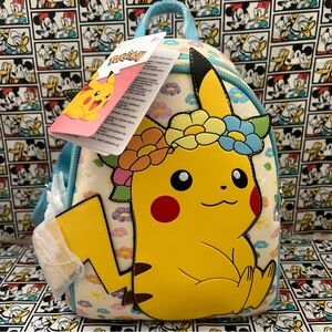 Loungefly Pokemon Pikachu Floral Crown Mini Backpack NWT 2025